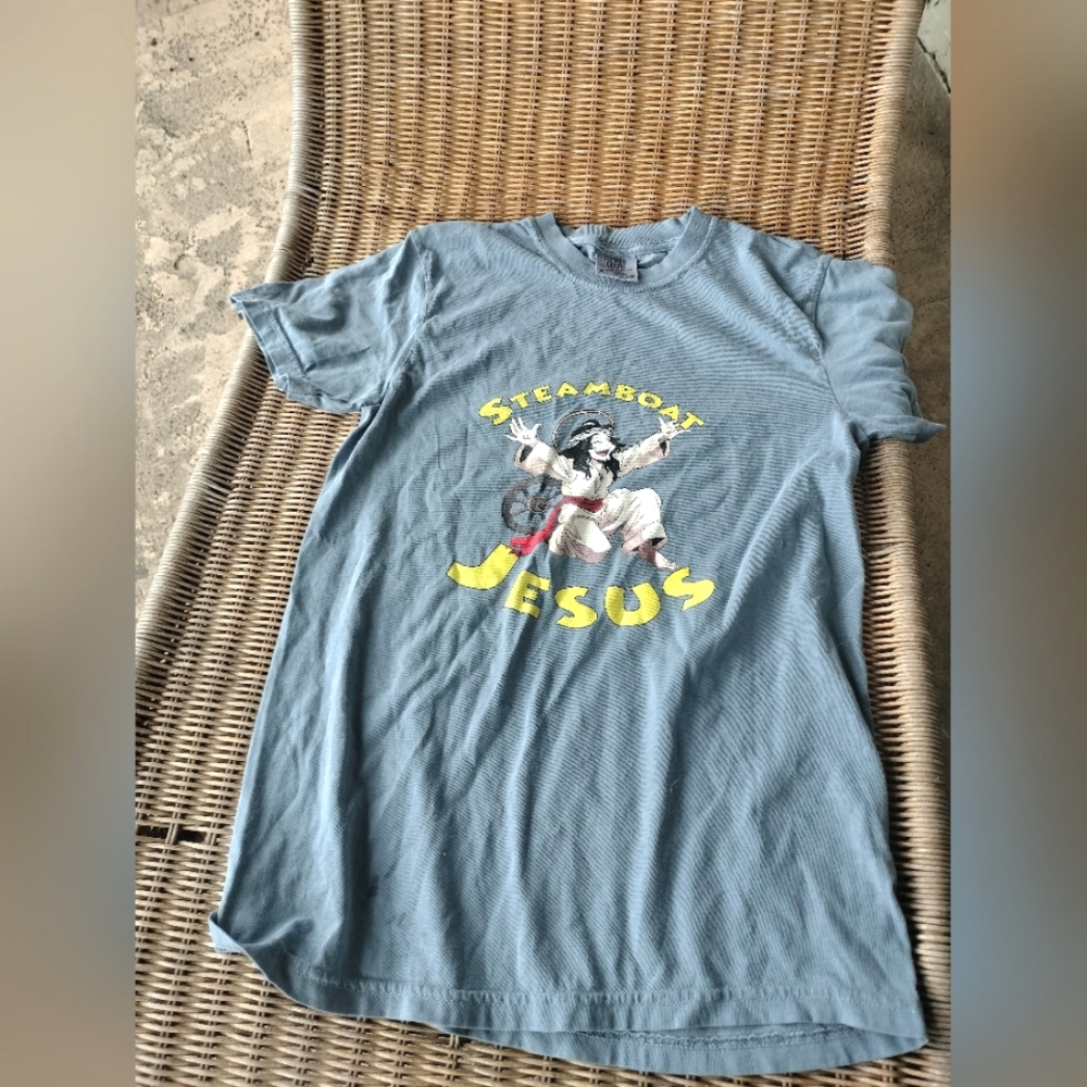 Comfort Colors Steamboat Jesus Small T Shirt